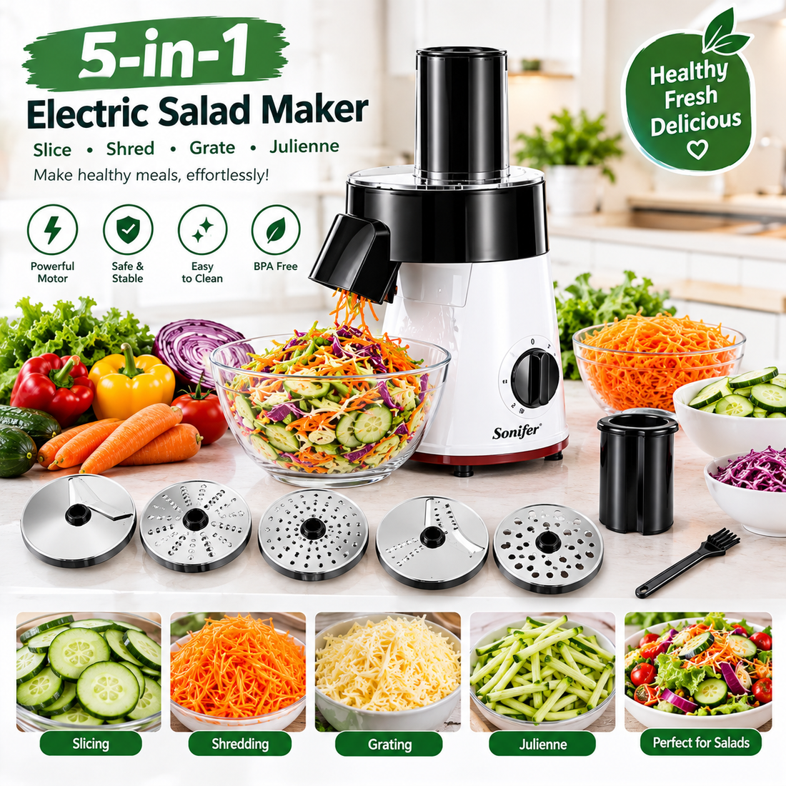 5-in-1 Electric Salad Maker